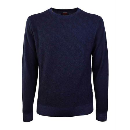Bob, Round-neck Knitwear Blauw, Heren, Maat:XL