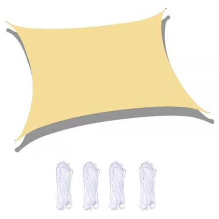 IC 2X2,5m Aurinkosuoja Purjekatos Markiisi Permeabel Kangas Pergola keltainen