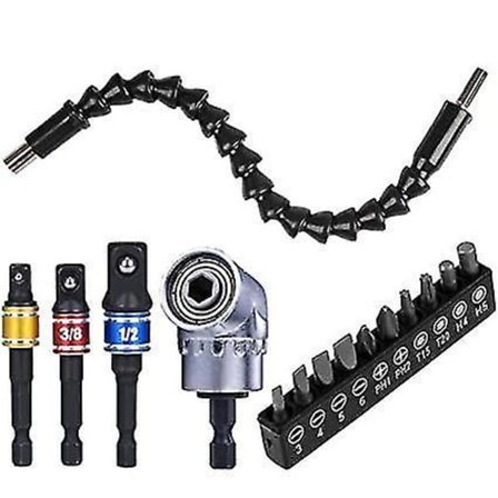 Vinkelret Boremaskine Fleksibel Holder Forlænger Sokkel Adapter Sæt