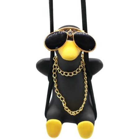 (Svart) Biltillbehör Swing Duck, Swinging Car Ornaments, Car A