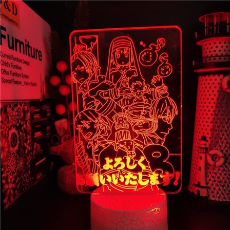 Fire Force Anime Figur Led Natlampe Akryl Farverig 3D Lampe Til Soveværelsesindretning Natlys RGB USB Bordlampe Manga Gaver