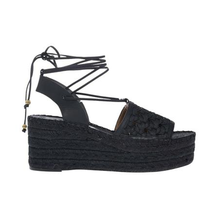 Tory Burch Platform Sandaler Sort, Dame Sandaler med kilehæl, Størrelse: 40 EU