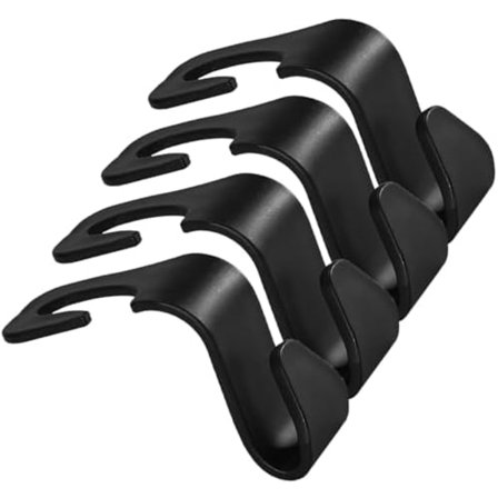 9x3,2x6 cm 4 Stykker Biltilbehør Bilinteriør Bagsæde Nakkestøtte Kroge til Håndtasker Tøj Paraplyer Shopping