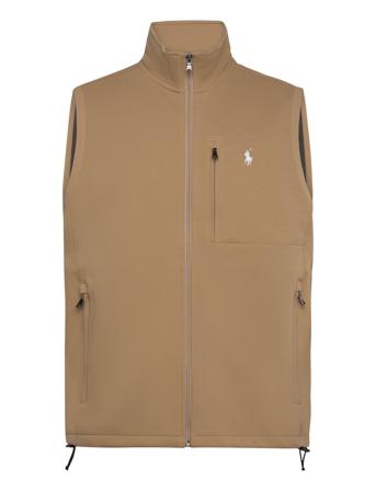 Double-Knit Vest Tops Knitwear Knitted Vests Beige Polo Ralph Lauren
