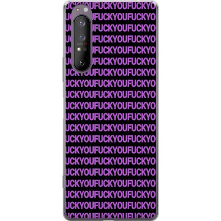 Kompatibelt Mobilskal till Sony Xperia 1 II Rosa typografi