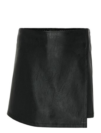 Kids Only Kogvera Faux Leather Skort Otw - Black - 164