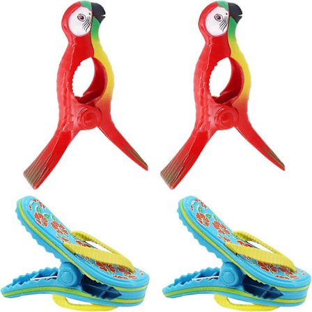 Strandhåndklædeclips, Strandhåndklædeklemmer til Solseng, Store Tøjklemmer til Strandhåndklæder