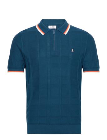 Swtr Polo 1/4 Zip Jq Blue Original Penguin