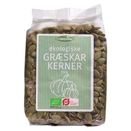Spis Økologisk Økologisk Græskarkerner Ø 250 g, Helse & Madvarer, Kerner & Frø, Kerner