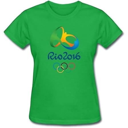 Moyi Women's 2016 Brazil Rio Olympic Games Logo Shirt Skjorta S