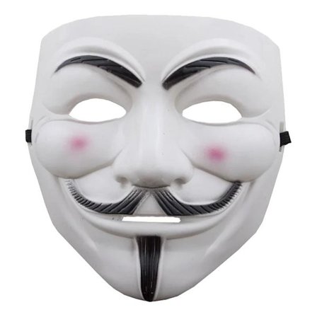 3-pakning Anonymous Maske - Guy Fawkes / V for Vendetta Hvit
