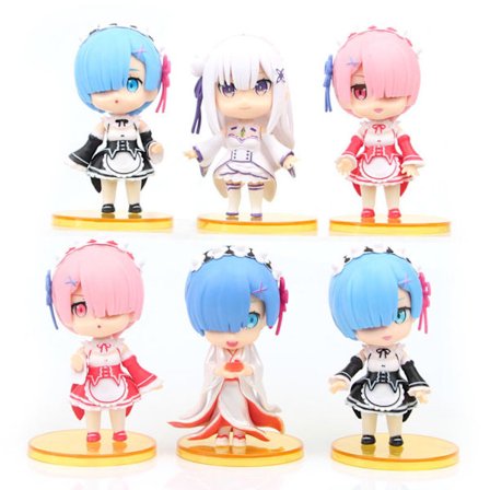 6 st Re: ZERO Börja livet i en annan värld Re Figur Leksak Anime Samlingsmodell