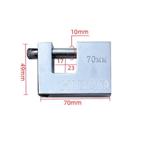 Schackel Slutare Kraftigt 50/70/90mm Stål Container Hänglås 4 Nycklar Säkert Lås
