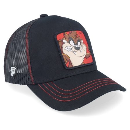 Capslab - Schwarz trucker Cap - Looney Tunes Tasmanian Devil Black/Black/Red Trucker @ Hatstore