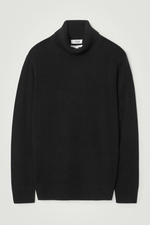COS Homme Pull À Col Roulé En Laine Et Cachemire Jumper in Noir