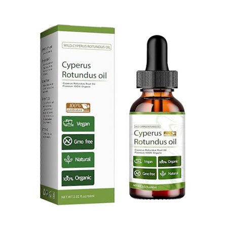 Cyperus Rotundus Olie - 60 ml Naturlig Cyperus Rotundus Olie til Hårfjerning, Fugtgivende & Lindrende Cyperus Olie til Reduktion af Kropshårvækst