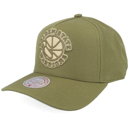 Mitchell & Ness - Golden State Warriors Fashion Pro Hwc Olive A-Frame Adjustable Adjustable Green Cap - NBA @ Hatstore