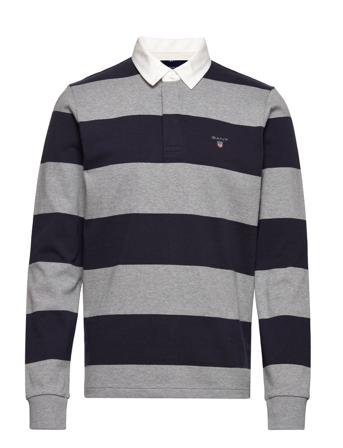 Barstripe Heavy Rugger Polos Long-sleeved Monivärinen/Kuvioitu GANT