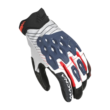 Motorradhandschuhe Macna Tanami Weiß/Blau/Rot XL