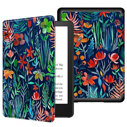 Slimshell-deksel Passer Kindle Paperwhite (10. generasjon-2018) og Kindle Paperwhite Signature Edition - Premium Lett PU-Lærdeksel med Au