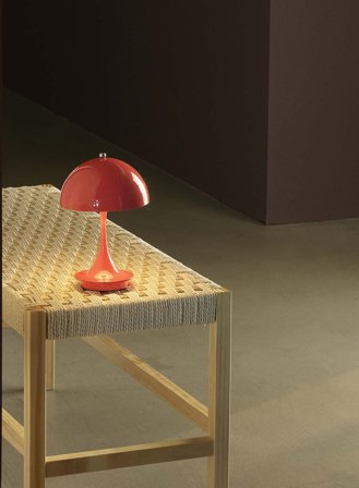 Panthella 160 V3 oppladbar bordlampe opaque - coral