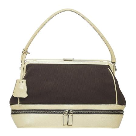 Prada Vintage, Pre-owned Canvas Handbag Bruin, Dames, Maat:ONE Size
