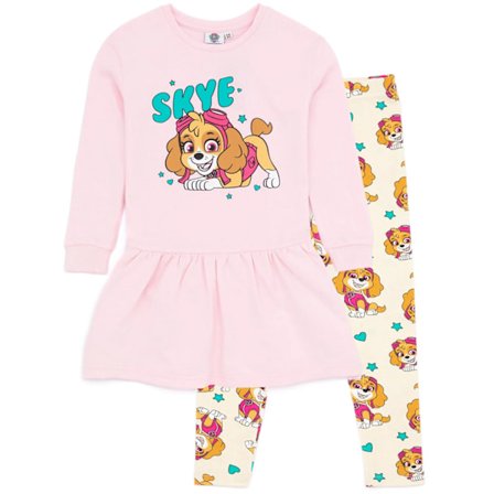 Paw Patrol Flicksweaterklänning & Leggings Set för Flickor 4-5 År Pi