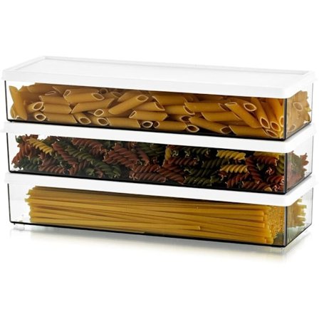 Plastförvaring för pasta, lufttät spagettigryta, pastabehållare med lock