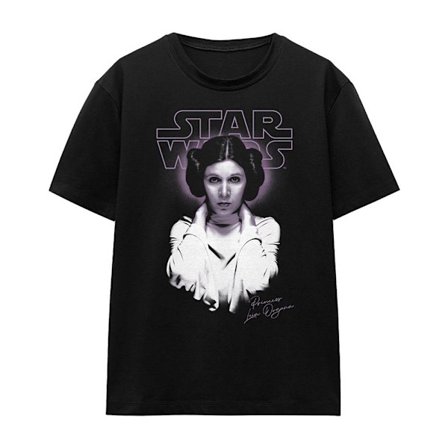 Star Wars Dam/Dam Princess Leia Porträtt T-Shirt S Svart
