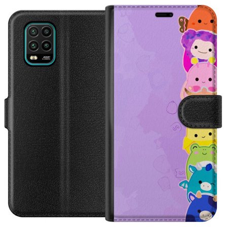 Yhteensopiva Lompakkokotelo Xiaomi Mi 10 Lite 5G Tumma siluetti Jeesuksesta, jolla on orjantappurakruunu mustaa taustaa vasten, voimakkaassa kontrasti