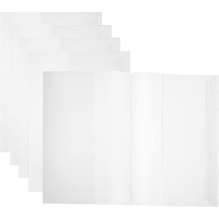 pcs Bogomslag Arkbeskyttere gennemsigtig med justerbar klæbelukning 16K Størrelse til bøger