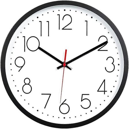 Vægklokke Stille Ikke-Tikkende Kvalitets Quartz Ur Letlæseligt Til Hjemmekontor