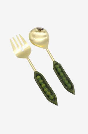 Culinary Concepts London - Sett med Peas In The Pod Salatbestikk - Grønn - Bestikk - Fra Homeroom