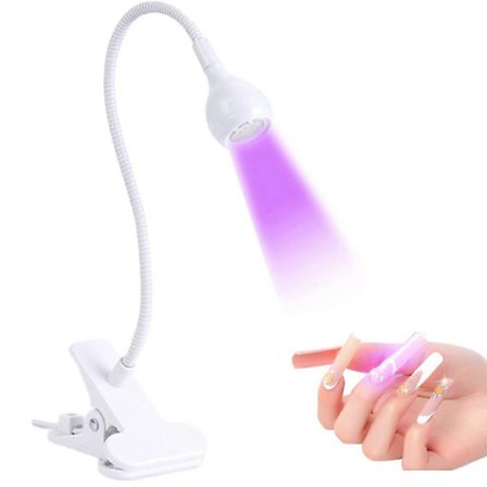 Aluminiumlegering 5W UV-neglelampe med fodpedal til neglekunst manicure-fiksering