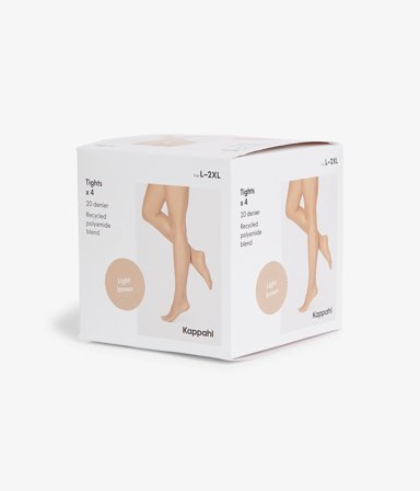 Kappahl | 4-pack sukkahousut 20 denieriä | Vaaleanruskea