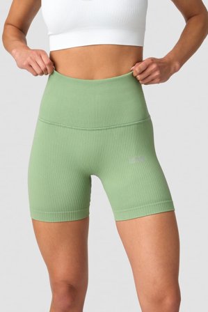 Ribbed Define Seamless Pocket Shorts Light Green