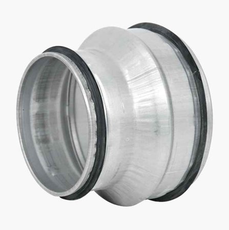 Dimensionsövergång Ø100-125 mm Varmförzinkad Stålplåt - Biltema