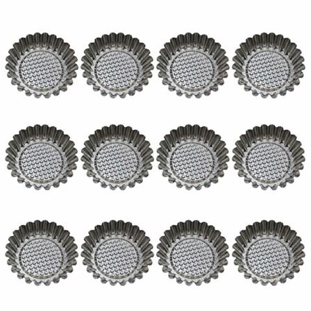 TG Bakeformer 12 stk rustfritt stål runde spisse egg kakeformer Molds