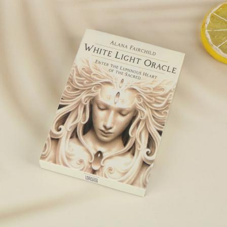 Hvit lys Oracle med engelsk guidebok spådom for kort Multicolor one size