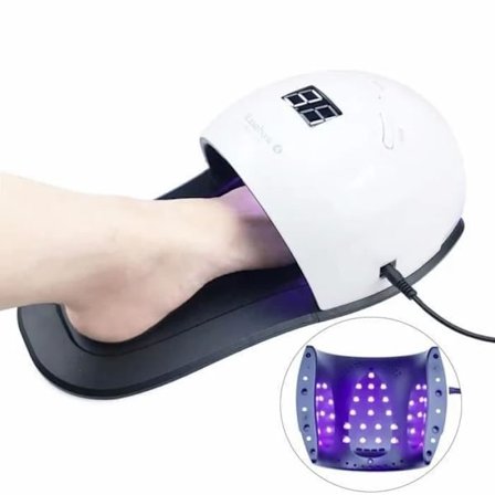 Negle- og fodtørrerlampe, 48W LED/UV minut gel lampe til manicure og pedicure, aftageligt panel med 3 tilstande