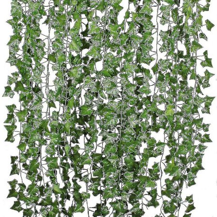 12 Strands Artificial Ivy Leaf Plants Vine Hanging Garland Fake Foliage Flowers Home Kitchen Garden Office Wedding Wall Decor, 84 Feet, Green