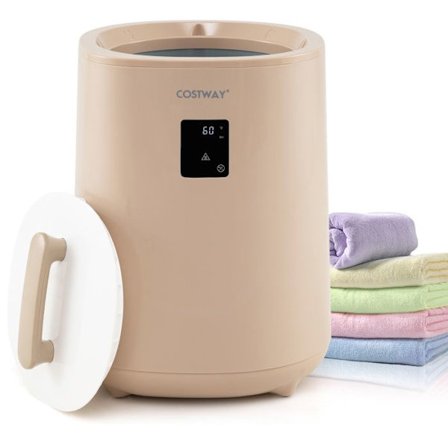 COSTWAY Handdukstork Bucket Värmare 18 L med LED-skärm, Handtag och Automatisk Avstängning för Varma Handdukar, Morgonrockar Kaffe