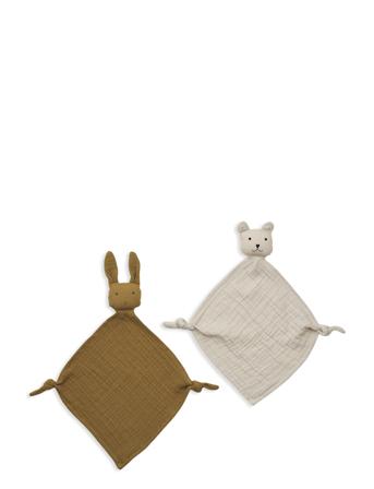 Yoko Mini Cuddle Cloth 2-Pack Baby & Maternity Baby Sleep Cuddle Blankets Beige Liewood
