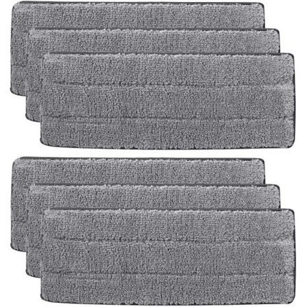 Moppeputer, 6 stk. Erstatningsputer, Mikrofiber Moppehode Rengjøringspute for husholdningsbruk, for rengjøring og skrubbing av våte eller tørre gulv