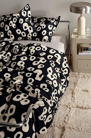 Jotex - Påslakanset Dubbelsäng Ekologisk Svart/vit OVO - Köp Dubbelsäng hos Jotex