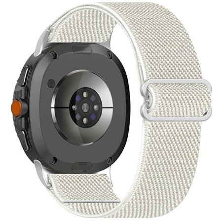 Nylon Klockarmband för Samsung Galaxy Watch8 44mm / 40mm / Watch8 Classic 43mm / 47mm / Watch Ultra 2 Elastiskt Armband Starlight