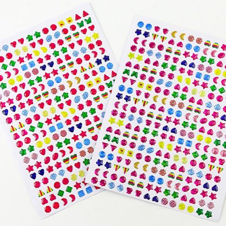 Børns klistermærker øreringe 3D ædelstene klistermærker glitter krystal klistermærke øreringe til piger negle øre ring prinsesse makeup legetøj gave 