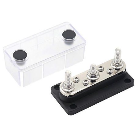 Installera Strömfördelningsplint 48V 300A Perfekt för Bilar Lastbilar Husbilar Marinbåtar Solcellssystem Svart M8