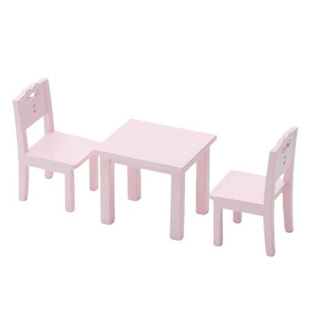 1:12 Nukkekodin lasten pöytä ja tuoli Simulaatio Huonekalut Mini tuolisetti Huonekalumalli, Pinkki
