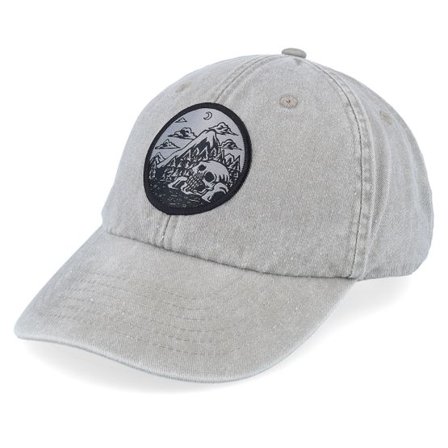 Wild Spirit - Grå unconstructed Keps - Skull Mountain Grey Dad Cap @ Hatstore
